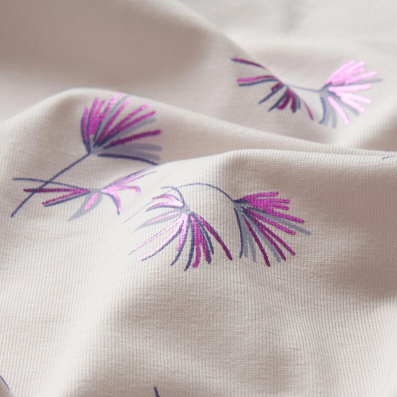 Tela de jersey de algodón Ramas Estampado de lámina – rosado,  image number 2
