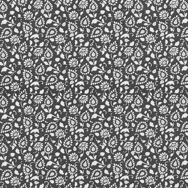 Cretona de algodón Cachemira pequeña – gris oscuro,  image number 1