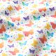 Tela decorativa Satén de algodón Mariposas,  thumbnail number 2