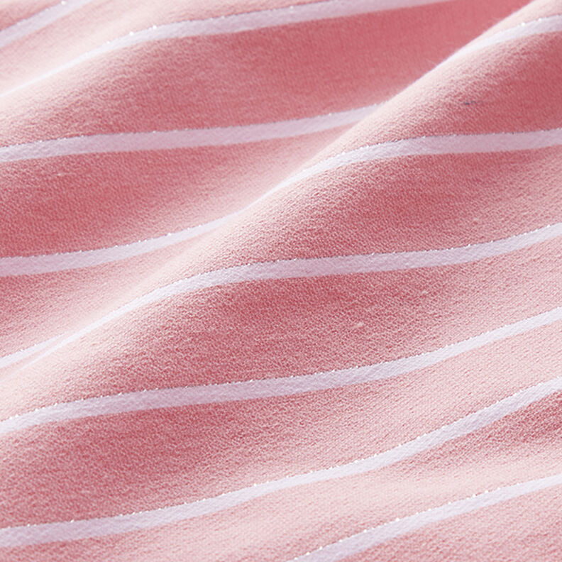 Viscosa Stretch Rayas brillantes – rosa/blanco,  image number 2