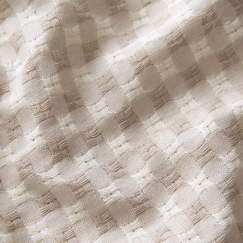 Tela de algodón con estructura a cuadros – blanco/anacardo,  image number 2