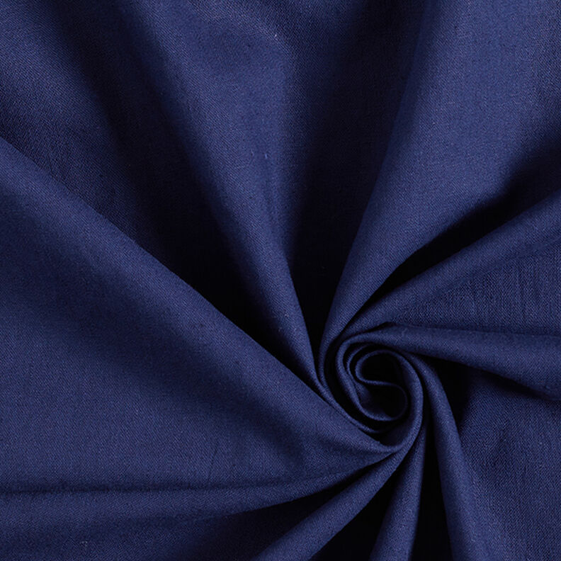 Mezcla de lino y algodón Uni – azul marino,  image number 1