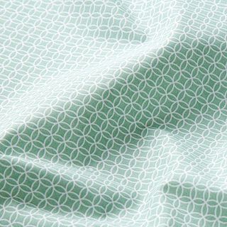Tela de algodón Cretona Pequeño diseño de mosaico – verde claro, 