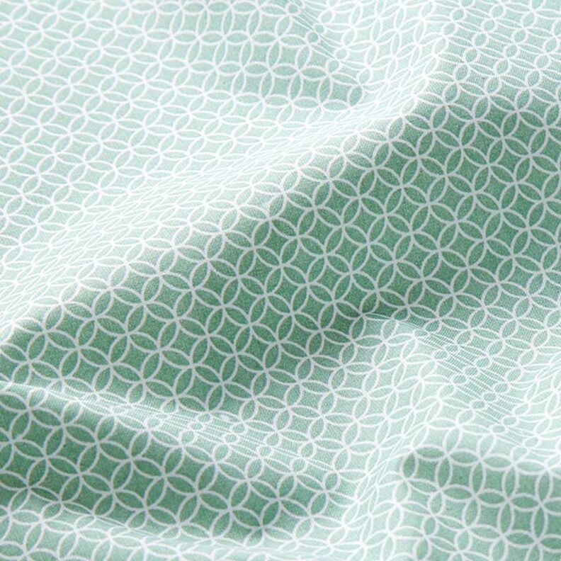 Tela de algodón Cretona Pequeño diseño de mosaico – verde claro,  image number 2