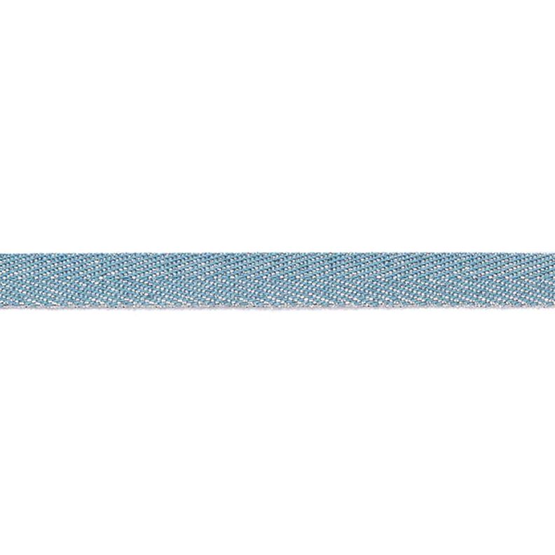 Cinta para tejer Metálico [9 mm] – azul brillante/plata metalizada,  image number 2