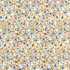 Tela de algodón Cretona Flores dispersas – beige claro/marrón claro, 