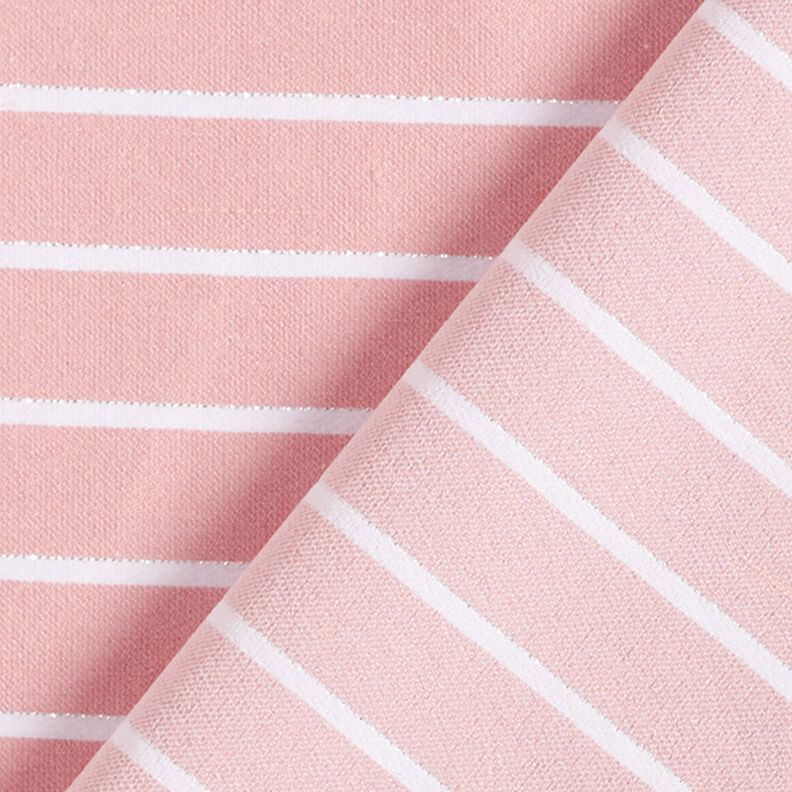 Viscosa Stretch Rayas brillantes – rosa/blanco,  image number 4