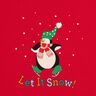 Panel Felpa francesa veraniega Pingüino en la nieve – rojo,  thumbnail number 6