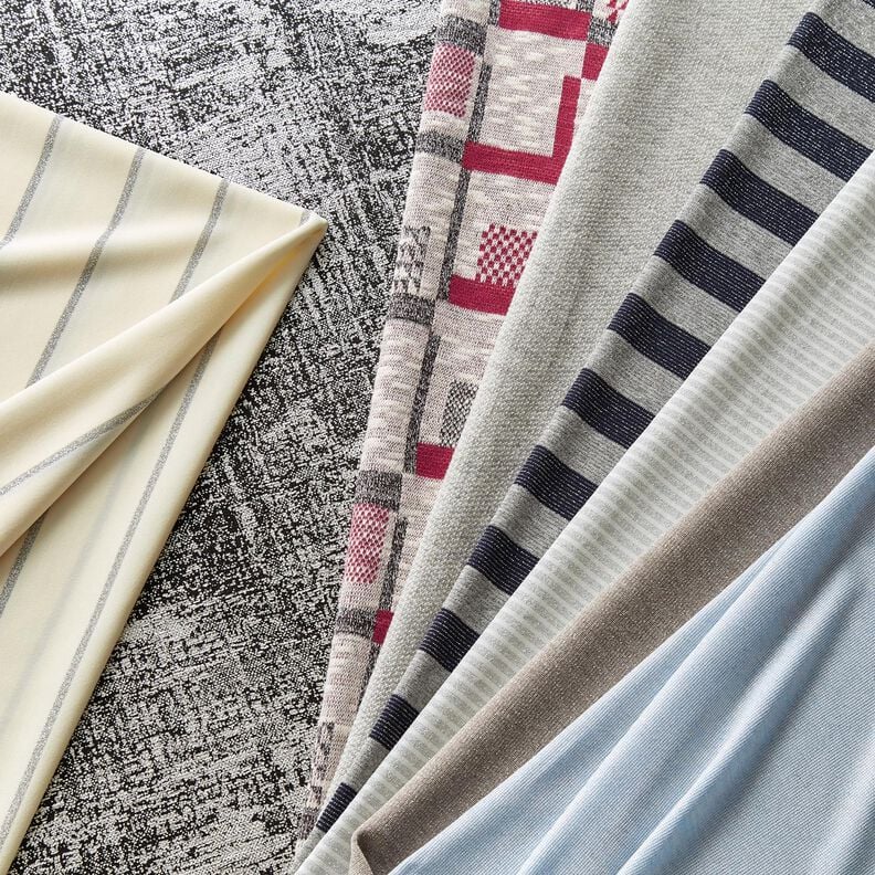 Jersey rayas estrechas con purpurina &ndash; blanco/plata metalizada,  image number 6