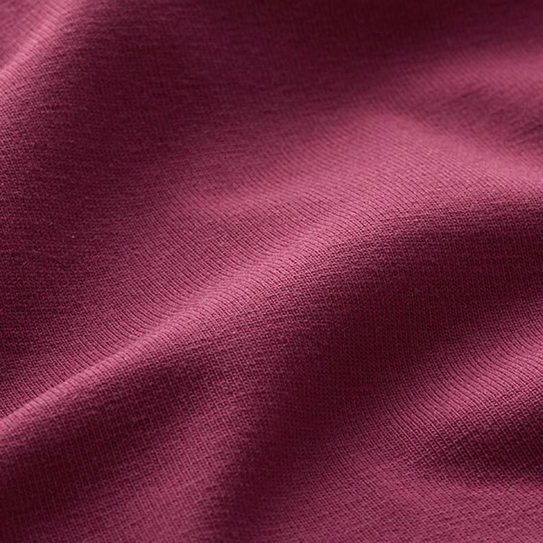 Tela de jersey de algodón Uni mediano – burdeos,  image number 4