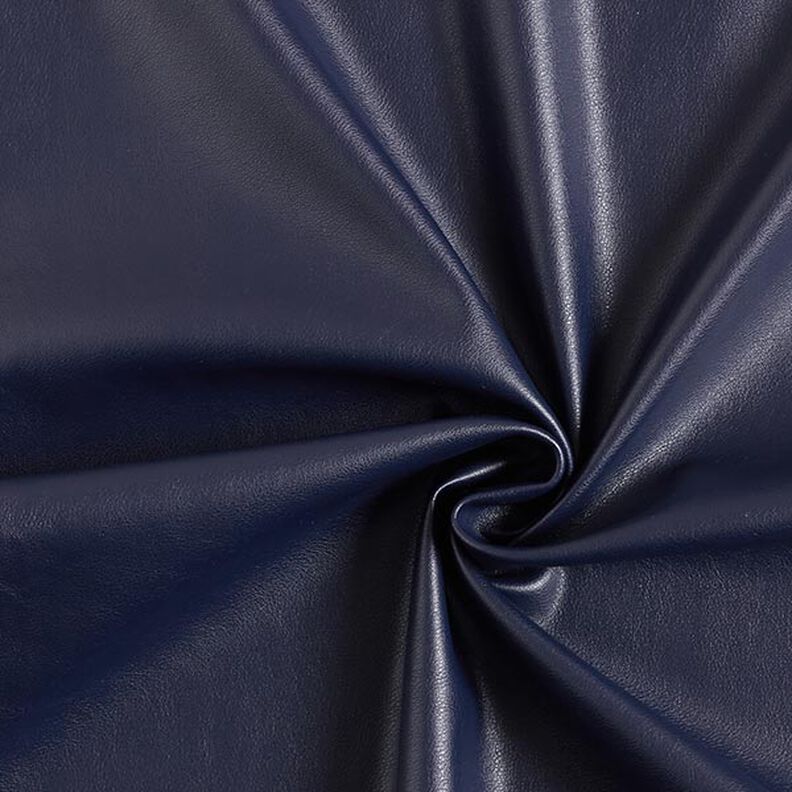 Tela en imitación de piel lisa Stretch – azul marino,  image number 1