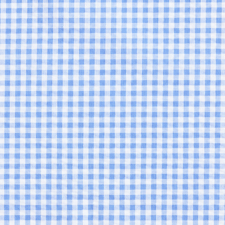 Tela Seersucker Mezcla de algodón Cuadros vichy – azul claro,  image number 1