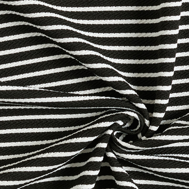 Punto jacquard rayas horizontales – negro/blanco,  image number 3