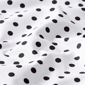 Popelina de algodón puntos grandes – blanco/negro, 