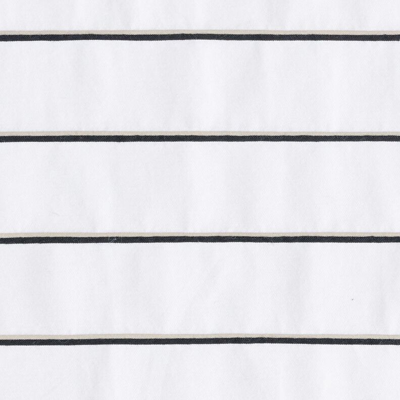 Mezcla de algodón rayas anchas – blanco/negro,  image number 1