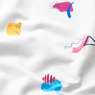Tela de jersey de algodón Formas abstractas | DIY Eule – blanco, 