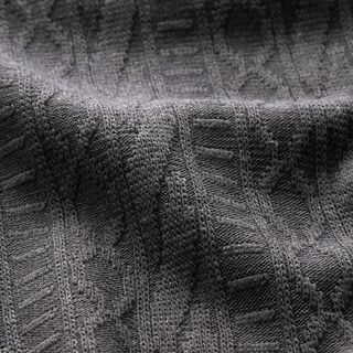 Jersey jacquard Rayas decoradas en mezcla de algodón – gris oscuro, 