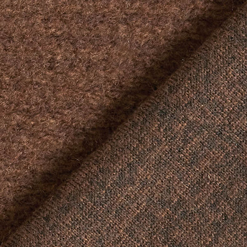 Tela de abrigo mezcla de lana melange – chocolate,  image number 3