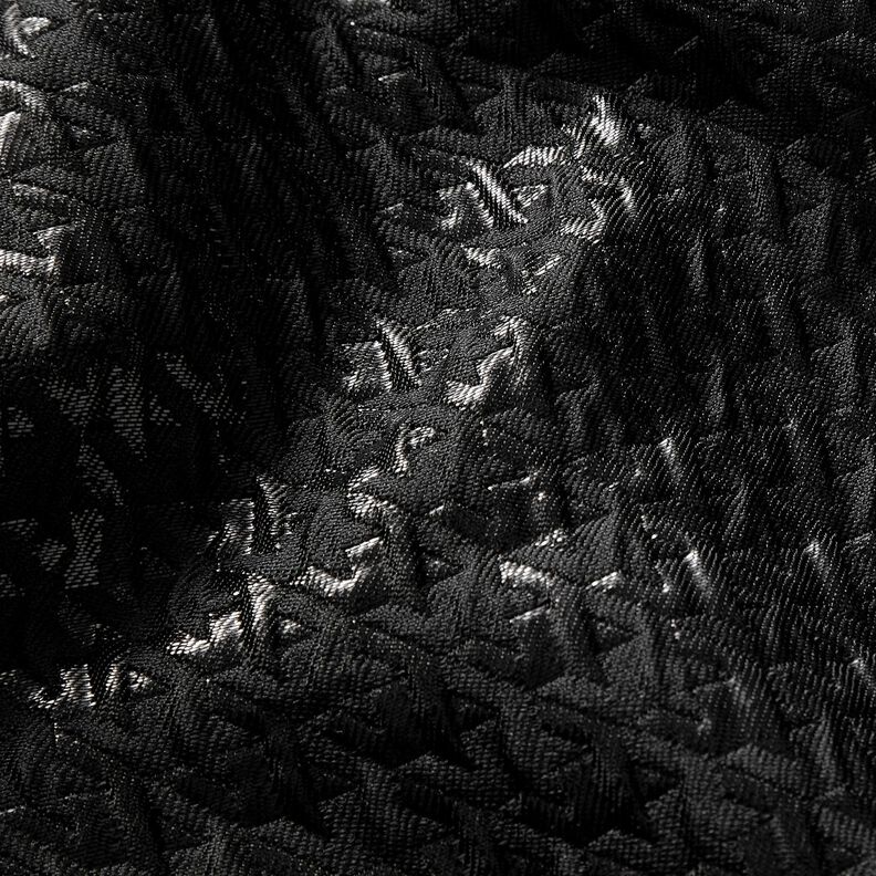 Cloqué Pata de gallo con purpurina – negro,  image number 2