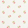 Tela decorativa Satén de algodón Bonitos tulipanes – marfil/langosta,  thumbnail number 1