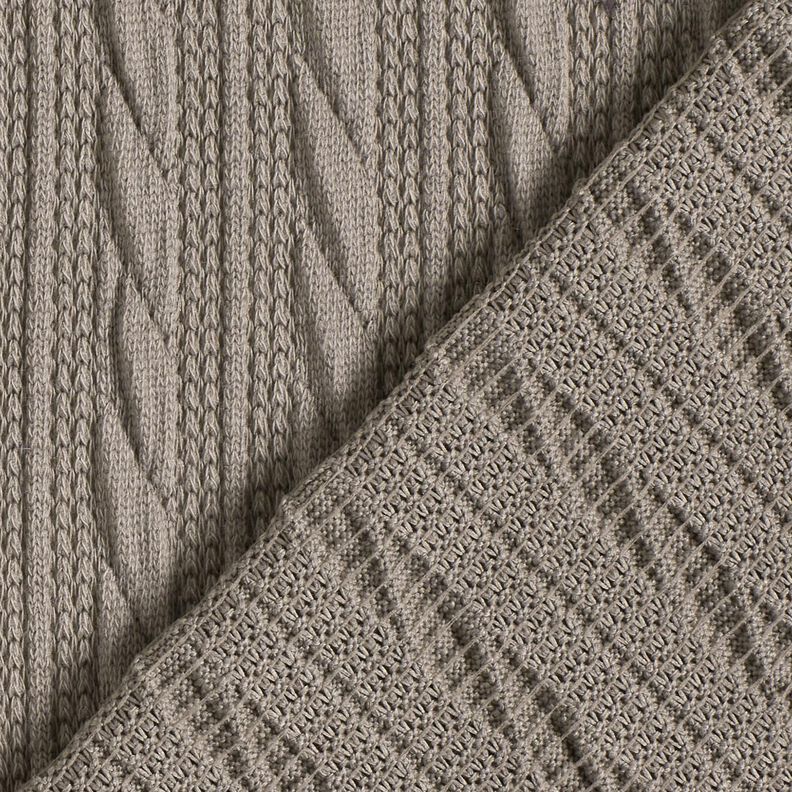 Punto Cloqué Patrón trenzado – gris seda,  image number 4