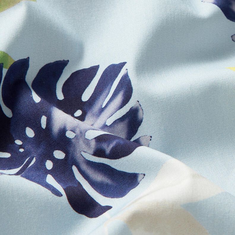 Tela de algodón flores tropicales – azul claro,  image number 3