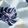 Tela de algodón flores tropicales – azul claro,  thumbnail number 3