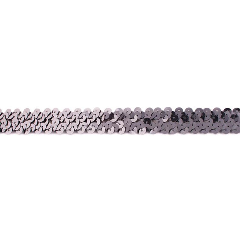 Ribete con lentejuelas elástico [20 mm] – plata antigua metalizada,  image number 1
