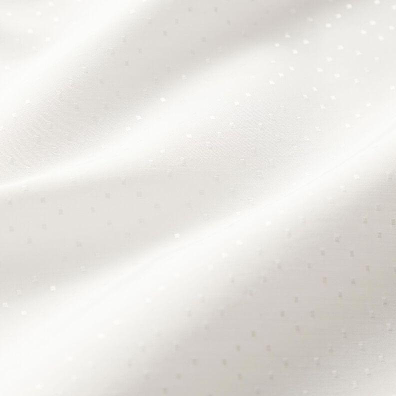 Tela de blusa de raso con lunares – blanco,  image number 2