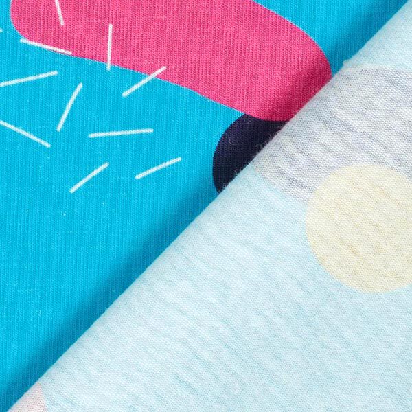 Tela de jersey de algodón Cacahuete abstracto | Kathastrophal – turquesa claro – Muestra,  image number 5