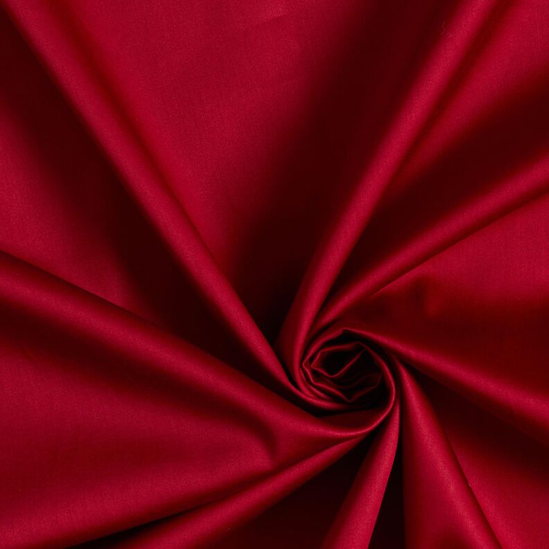 Satén de algodón Uni – rojo oscuro,  image number 1