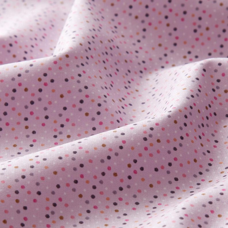 Popelina de algodón Mini puntos de colores – violeta pastel,  image number 2