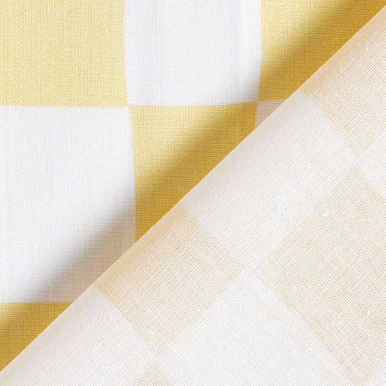 Tela de algodón Cretona Cuadros abstractos – blanco/amarillo vainilla,  image number 4