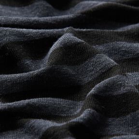 Jersey mezcla viscosa-seda a rayas – gris oscuro/negro, 