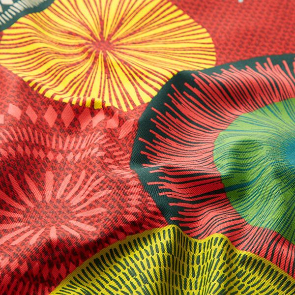 Tela decorativa Sarga de algodón Mandala grande – rojo,  image number 2