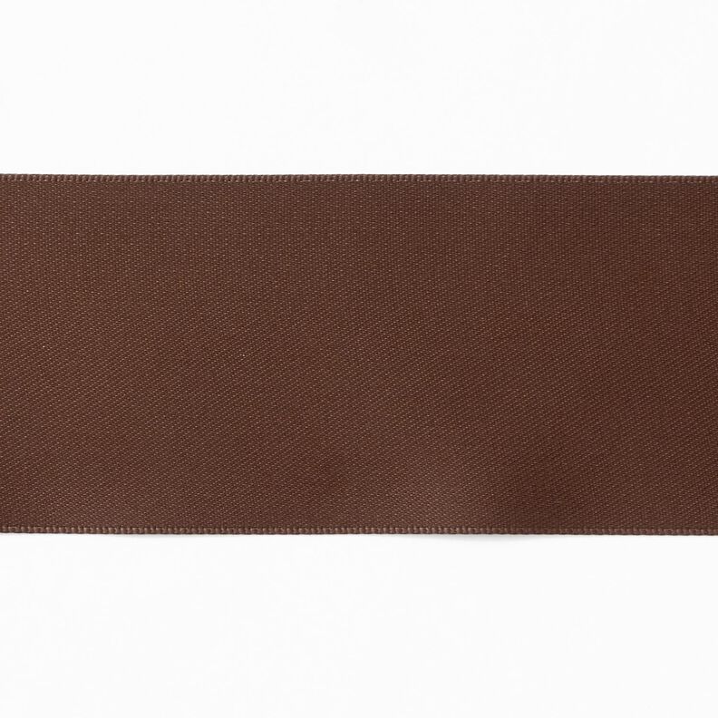 Cinta de satén [50 mm] – marrón oscuro,  image number 1