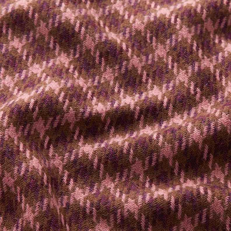 Mezcla de lana a cuadros – marrón/rosa viejo oscuro,  image number 2