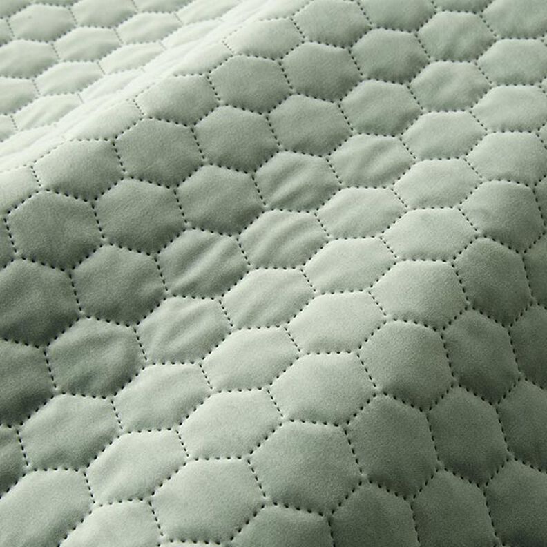 Tela de tapicería Terciopelo acolchado en diseño de panal – caña,  image number 2