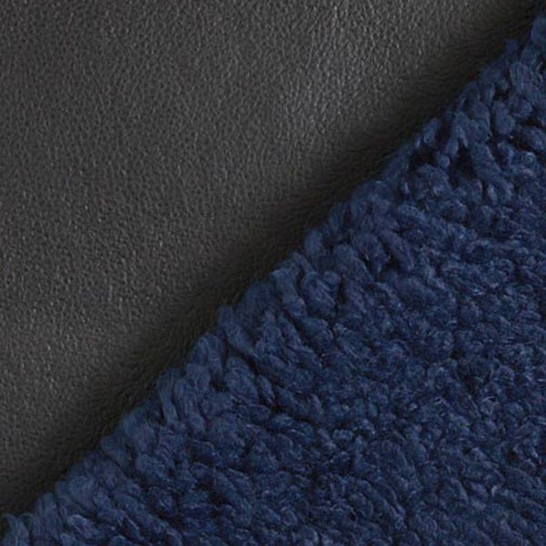 Polipiel con piel sintética lisa – negro/azul marino,  image number 1
