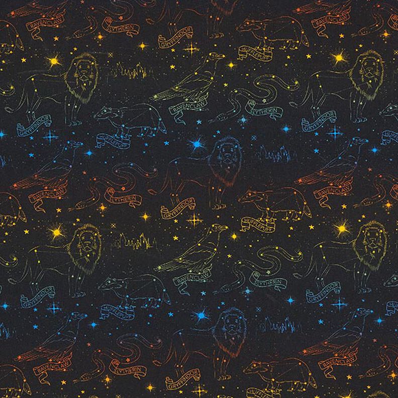Tela de jersey de algodón Telas con licencia Animales heráldicos constelaciones Harry Potter  |,  image number 1