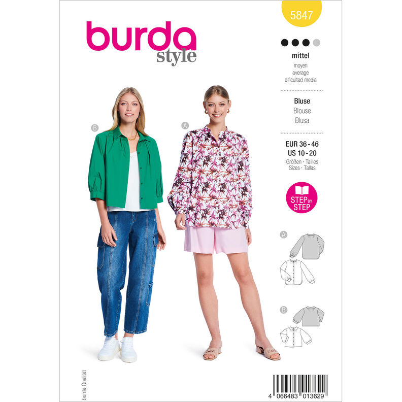 Blusa | Burda 5847 | 36-46,  image number 1