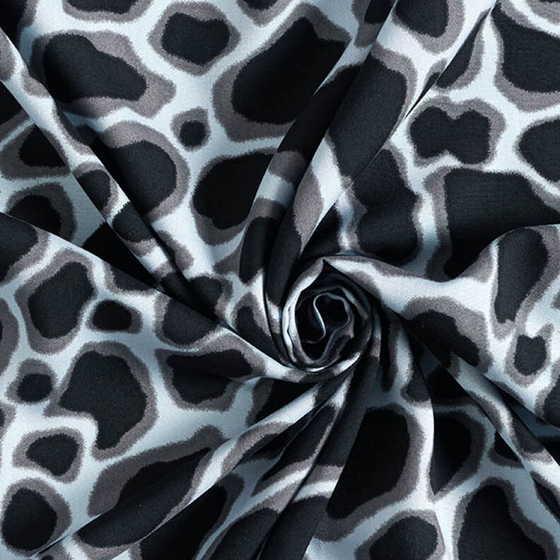Tela de viscosa leopardo – azul claro/negro,  image number 3