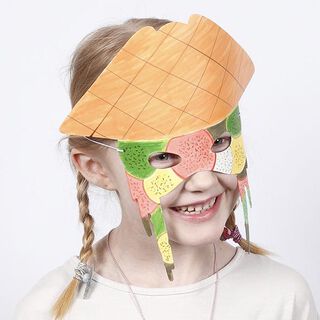 Kidsbox Máscara de cartón con pintura colorida, 