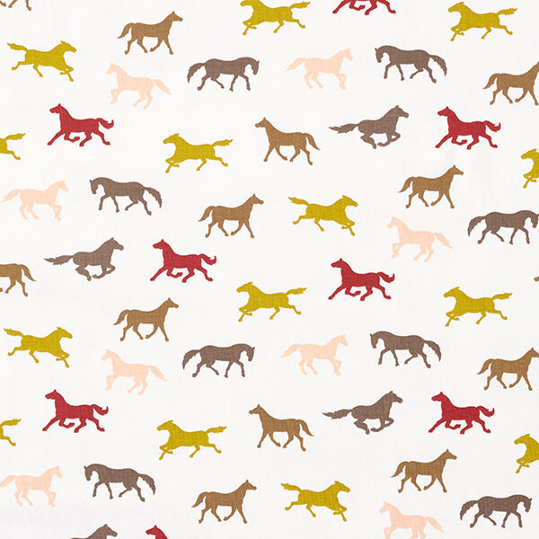 GOTS Jersey de algodón con caballos | by Poppy – blanco lana – Muestra,  image number 1