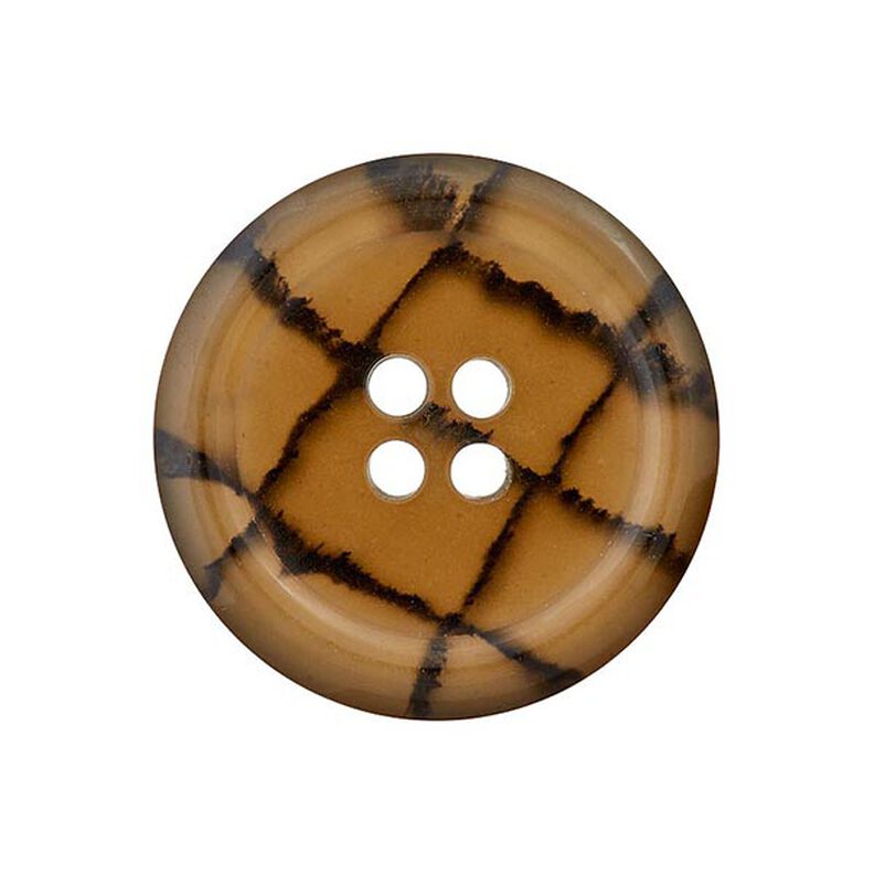 Botón de poliéster 4 agujeros Recycling – bronce/marrón oscuro,  image number 1