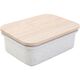 Caja de aperitivos de plástico ecológico con tapa de madera,  thumbnail number 1