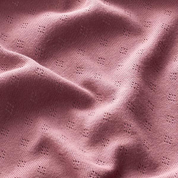 Jersey de punto fino con patrón de agujeros – violeta pastel,  image number 2