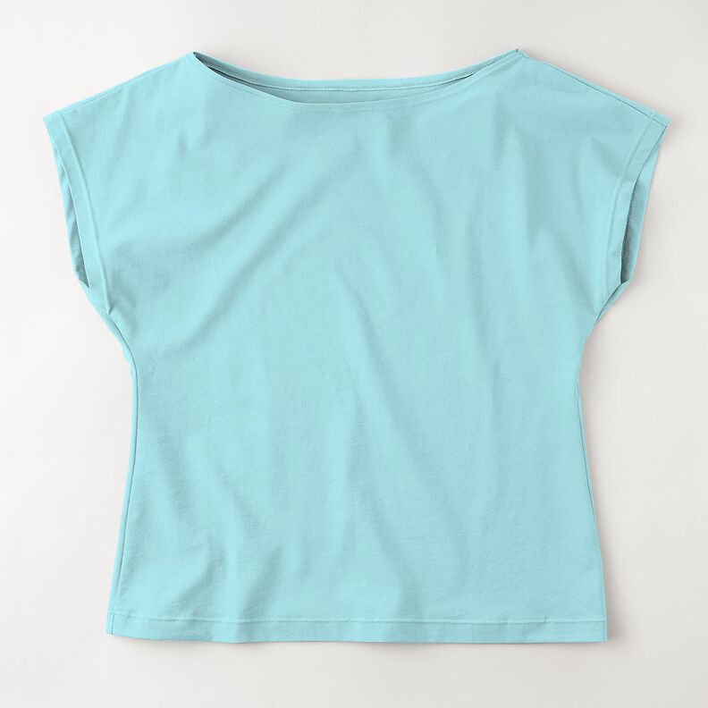 Tela de jersey de algod&oacute;n Uni mediano &ndash; azul hielo,  image number 12