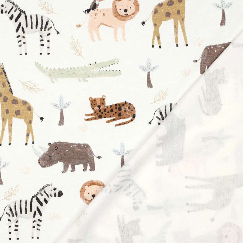 Tela de jersey de algodón Animales acolchados Impresión digital | Poppy Fabrics – marfil/marrón,  image number 4