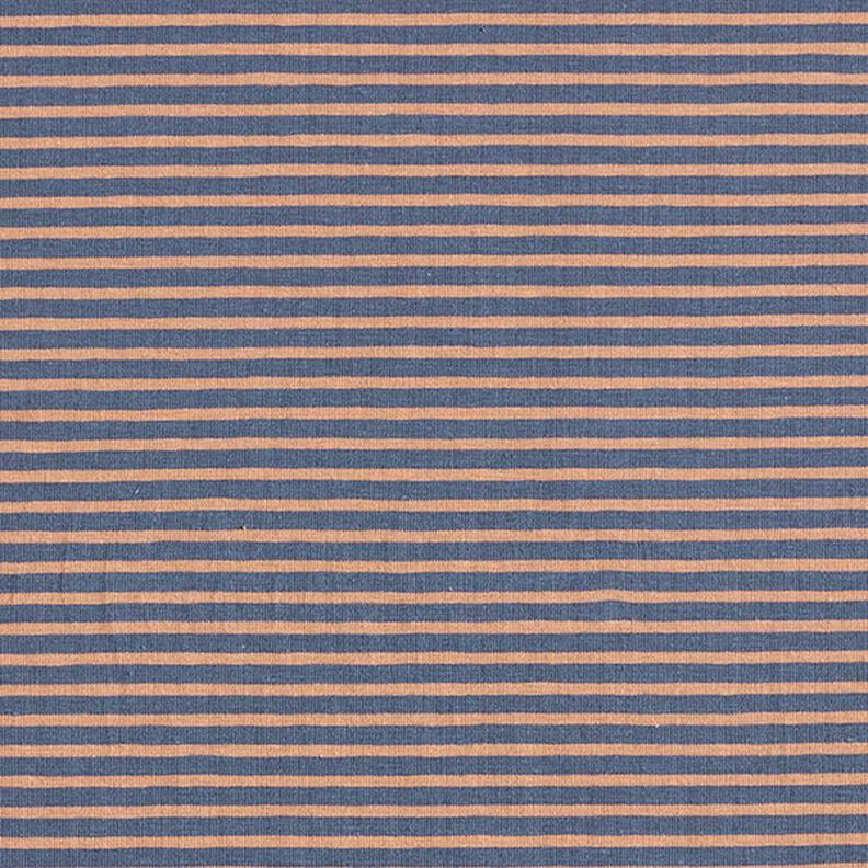 Punto de algodón con rayas estrechas – cobre/azul vaquero,  image number 1